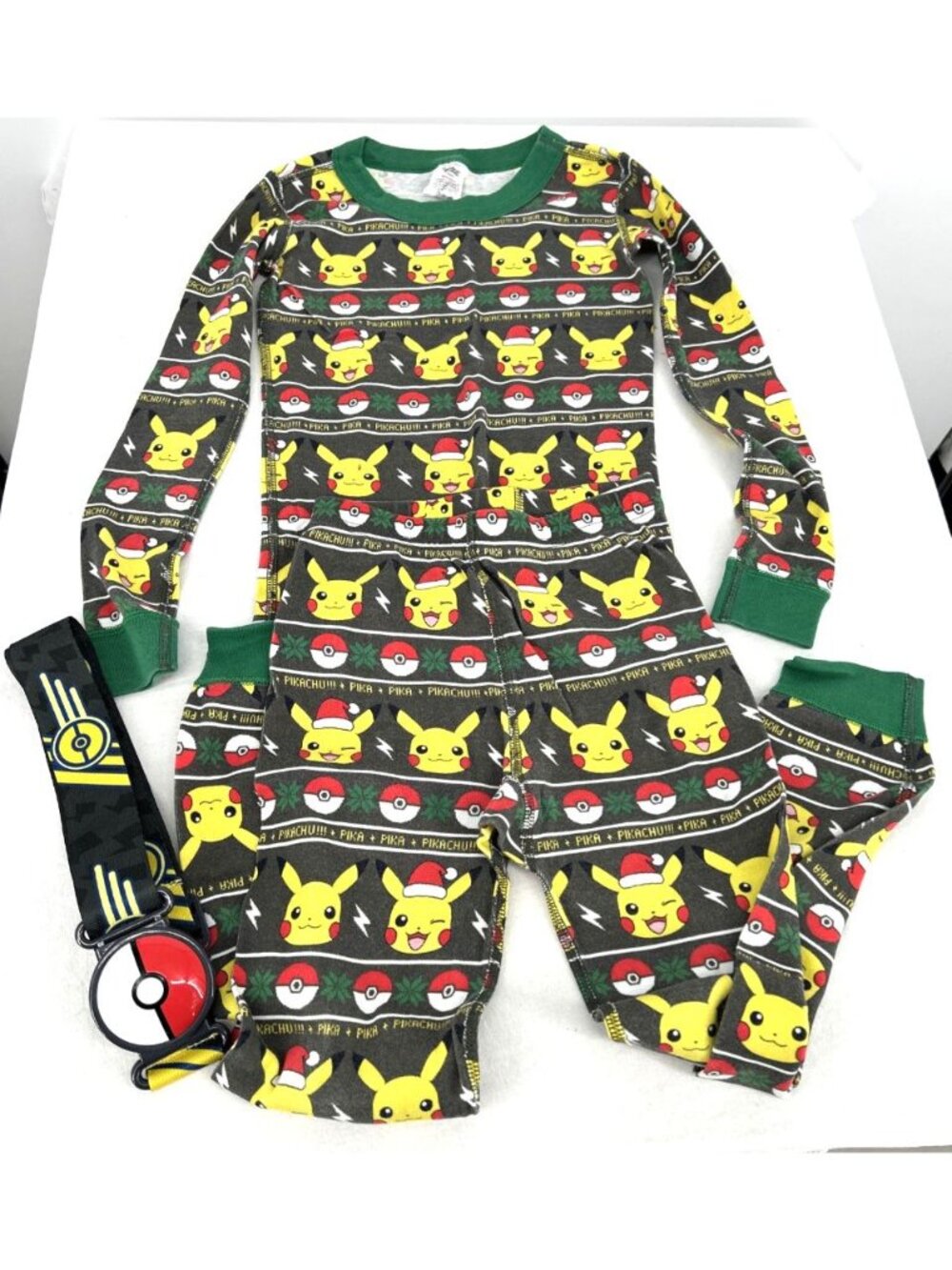 Hanna Andersson Pajamas Sz 6-7 120cm Pokemon Pikachu Organic Cotton Poke Belt